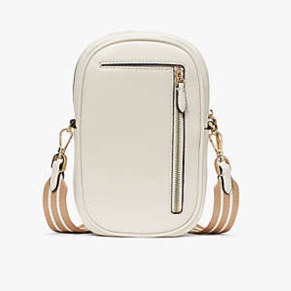 KATE SPADE ROSIE FAUX SHEARLING NORTH SOUTH ZIP PHONE CROSSBODY - Picture 6 of 17